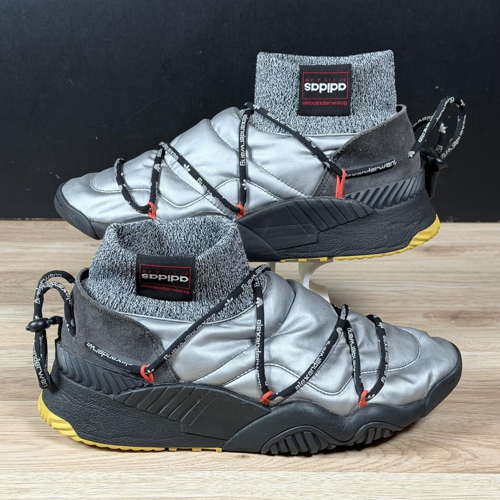 Adidas x Alexander Wang Shoes Mens Size 10.5 Silver Black Puff Trainer FV2960